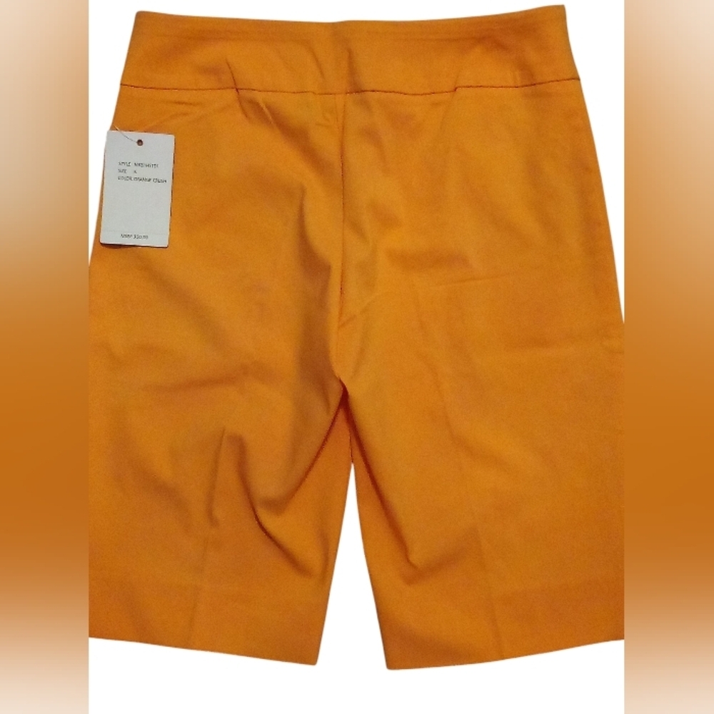 Zack & Rachel - Bike Shorts, No Pockets. Orange Crush, Size 6, Lots Of Stretch - Picture 3 of 6